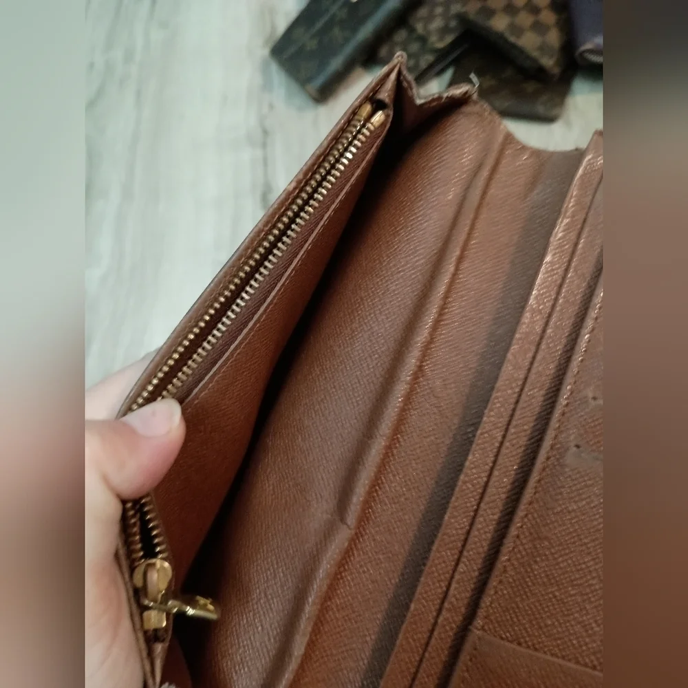LOUIS VUITTON PORTE FOUIL BROZA MONOGRAM CANVAS Brown PVC WOMEN'S Used